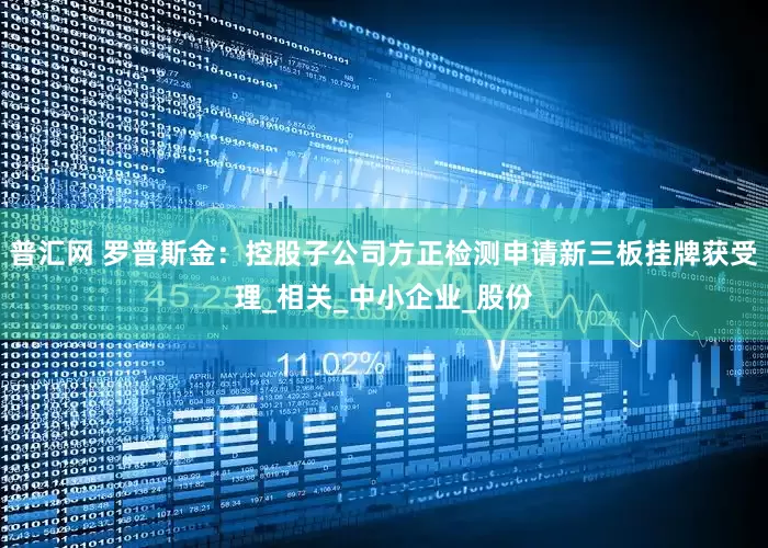 普汇网 罗普斯金：控股子公司方正检测申请新三板挂牌获受理_相关_中小企业_股份